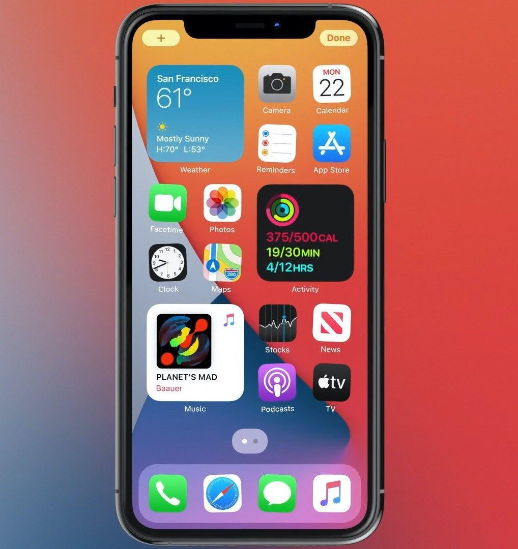 iPhone with iOS 16 logo