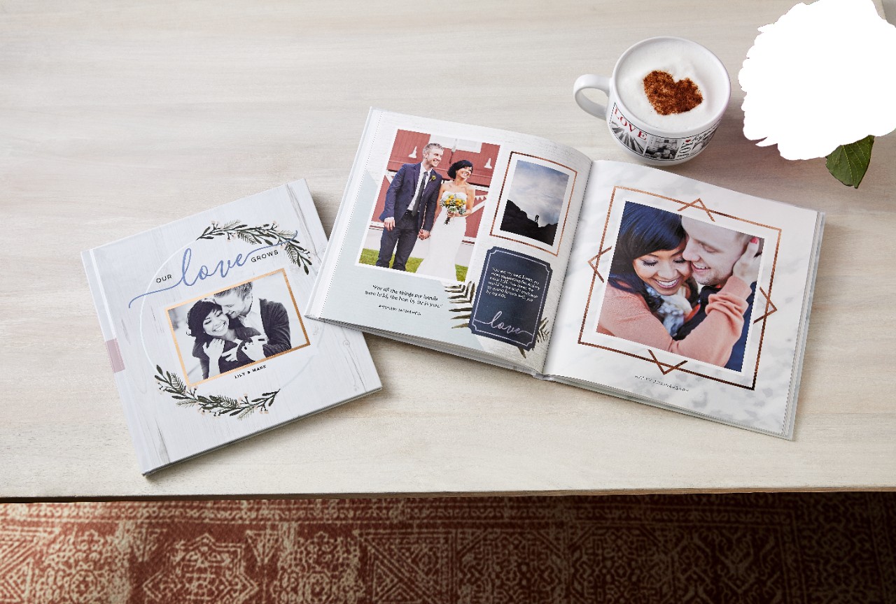 photo book with pictures of couple for valentine's day